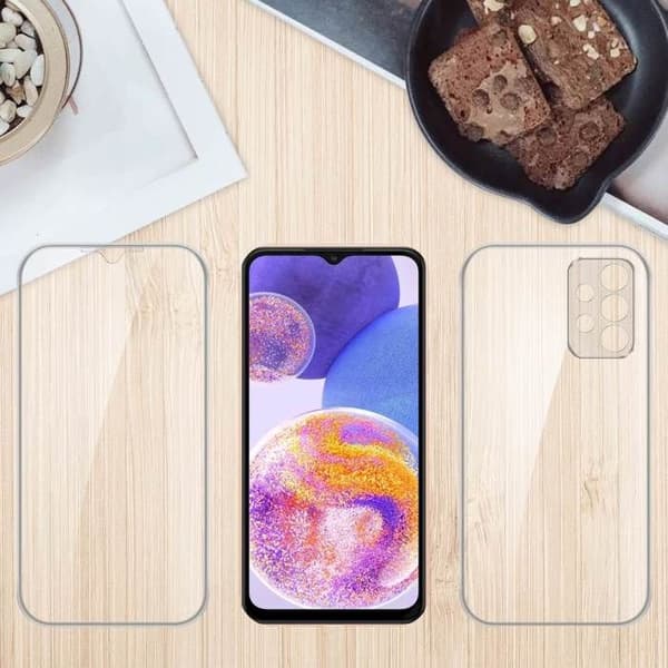 Transparent skydd för Samsung Galaxy A23 4G, helskydd Vit
