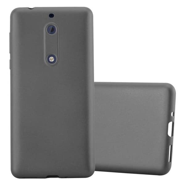 Skyddsfodral för Nokia 5 2017 Skyddsfodral i MATTSILVER Metallic Design Grå