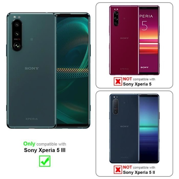 Coque för Sony Xperia 5 III - CADORABO - Blomsteretui - Syntetiskt läder - Ställfunktion - Plats för kort BLOMMA BLÅ