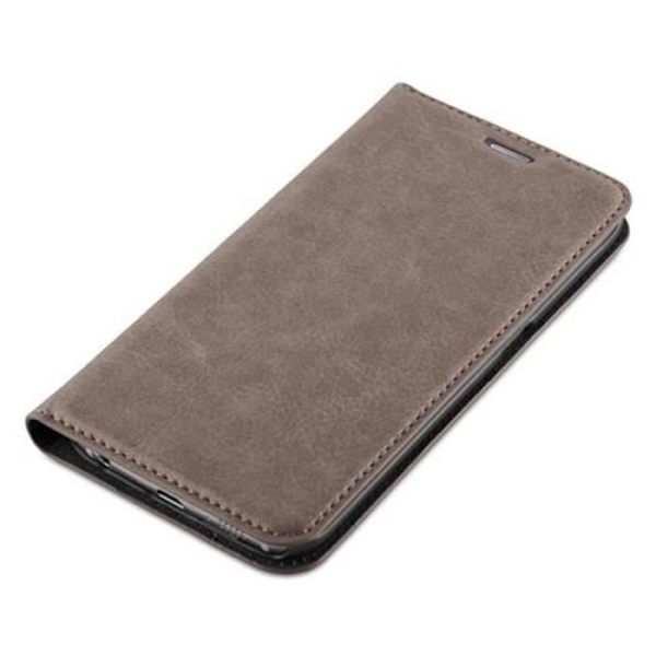Samsung Galaxy S6 EDGE Fodral i KAFFEBRUN från Cadorabo (INVISIBLE MAGNETIC CLASP Design) Fullt skyddsfodral med