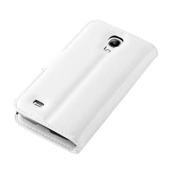 Samsung Galaxy S4 MINI Fodral i WHITE ALABASTER by Cadorabo Helt skyddsfodral med flipskydd och horisontellt stativ