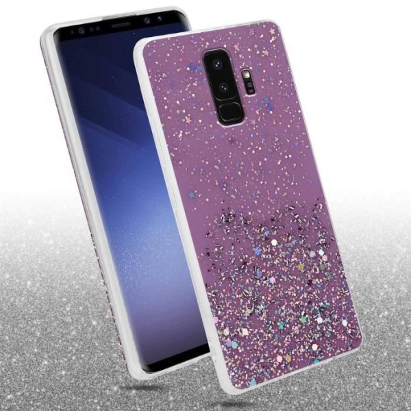 Coque - CADORABO - Samsung Galaxy S9 PLUS - Lila - Glitter - Skydd av silikon TPU Lila