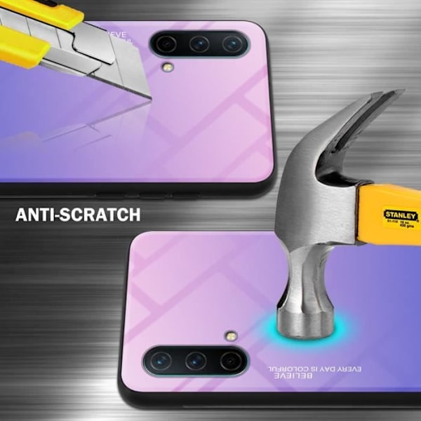 Fodral till OnePlus Nord CE 5G Fodral i ROSA - BLÅT Fodral Skyddsskydd tvåfärgad TPU