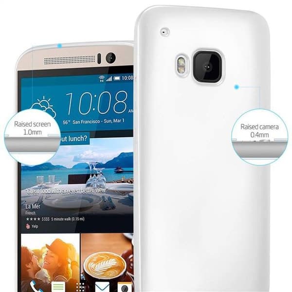 Skyddsskal för HTC ONE M9 Skyddsskal i MATTSILVER Metallic Design Grå