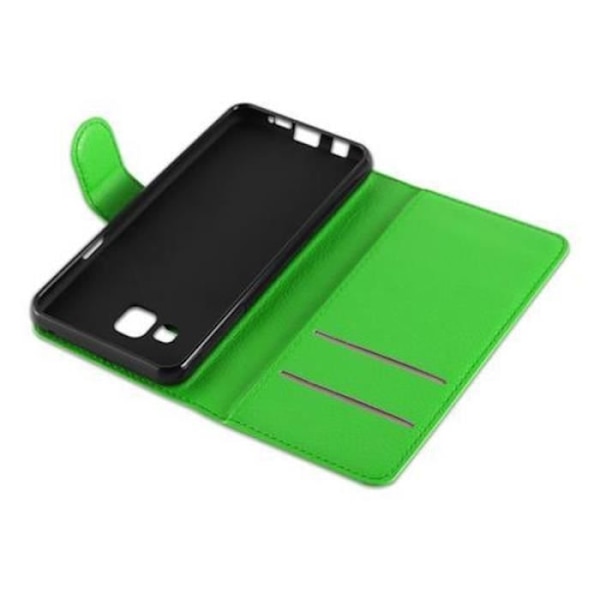 Cadorabo Fodral Samsung Galaxy A3 2016 GRÖN Fodral Fodral Fullt skydd Magnetlås Stöder Stand Card Slot
