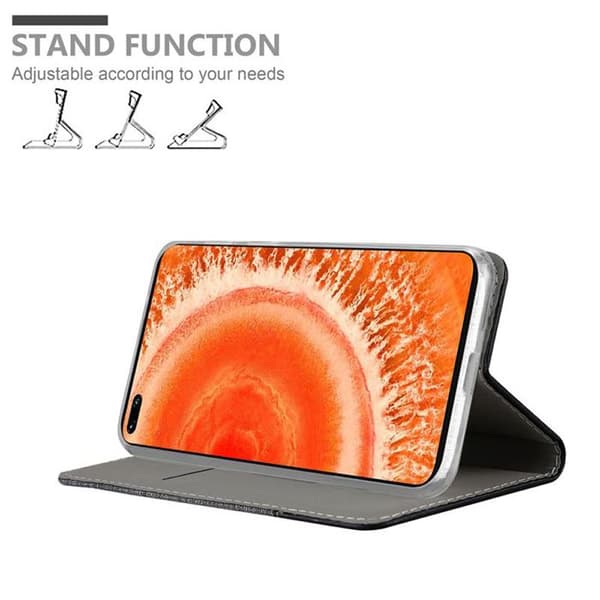 Fodral för Honor View 30 Cover i GRÅ SVART Etui Case Skydd Grå