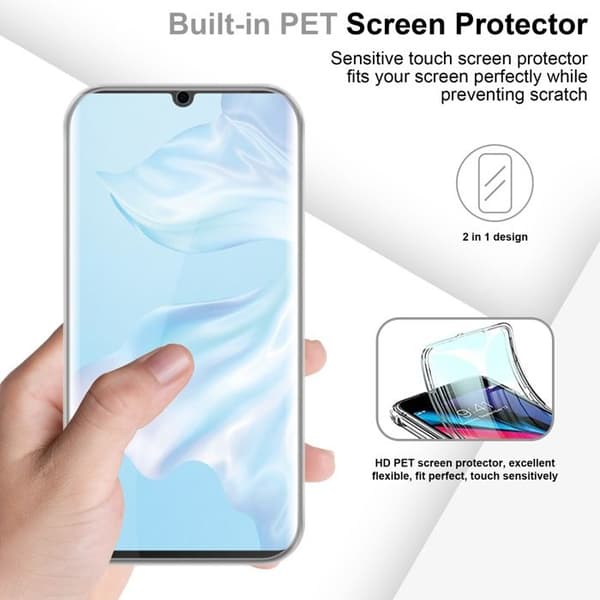Transparent skydd för Huawei P30 PRO, helskydd Vit