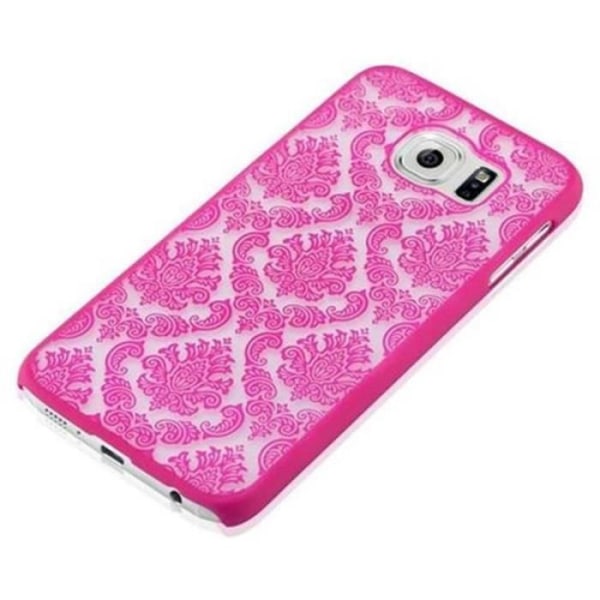 Coque - CADORABO - Samsung Galaxy S6 - Rosa - Paisley med henna blommor - Hård Rosa