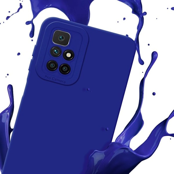 Coque för Xiaomi RedMi 10 i FLUID BLÅ Fodral Etui Case Cover i flexibelt TPU-silikonskydd Blå