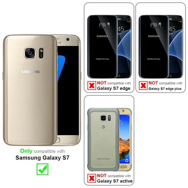 Skärmskydd för Samsung Galaxy S7 - CADORABO - 3x Härdat glas skärmskydd