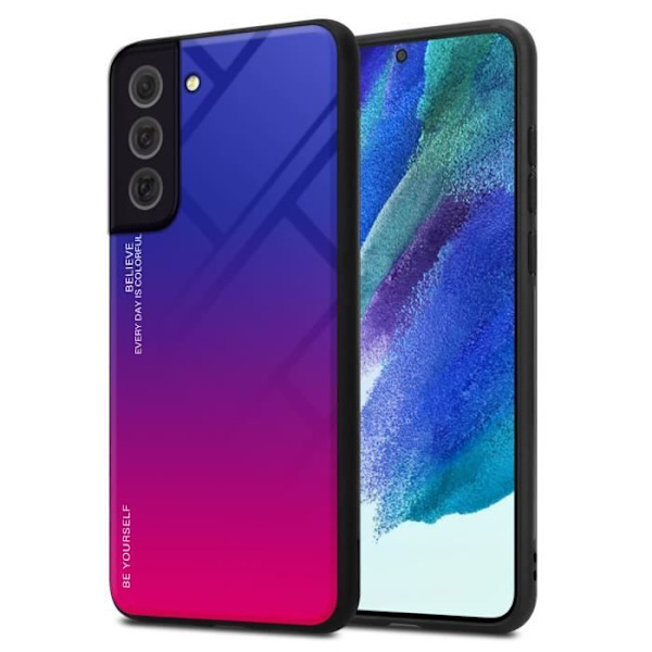 Fodral till Samsung Galaxy S22 PLUS Skal i LILA - RÖD Fodral Skyddsskydd tvåfärgad TPU