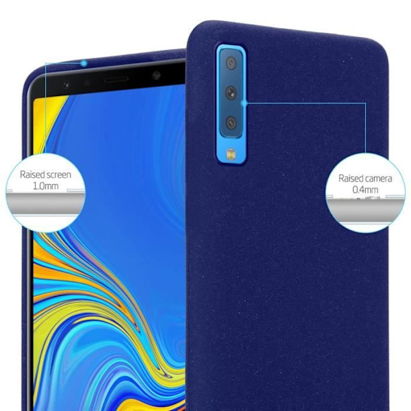 Skyddsfodral - CADORABO - Samsung Galaxy A7 2018 - TPU silikon - Frost mörkblå - Tunn och lätt design Frost mörkblå