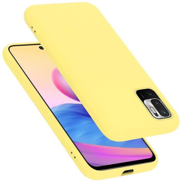 Coque - CADORABO - Xiaomi RedMi NOTE 10 5G / POCO M3 PRO 5G - LIQUID GUL - Silikon TPU - Stötskydd VÄTSKA GUL