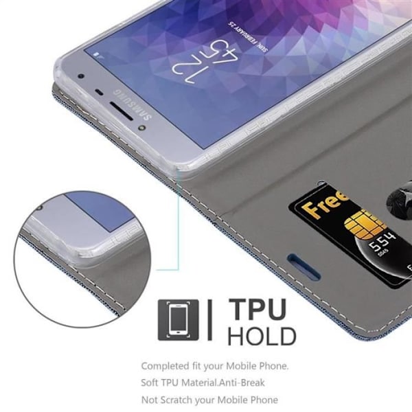 Cadorabo Fodral till Samsung Galaxy J4 2018 i MÖRKBLÅ SVART