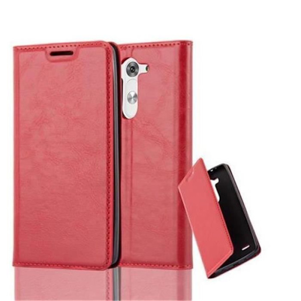 LG G3 MINI - G3 S Fodral i APPLE RED från Cadorabo (INVISIBLE MAGNETIC CLOSURE Design) Helt skyddsfodral med