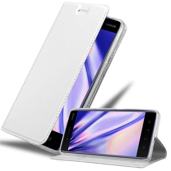 Flip-fodral för Nokia 8 2017 Klassisk Silver Plånbok Stötsäker Grå