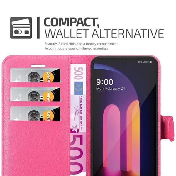 Etui för LG V60 ThinQ i SOCKERROSA Ros