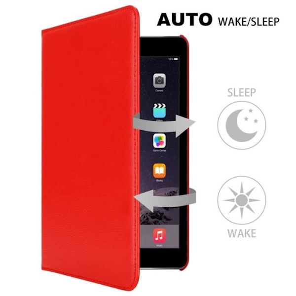 Cadorabo Fodral till Apple iPad AIR 2 2014 - iPad AIR 2013 i Röd - UTAN automatisk väckning