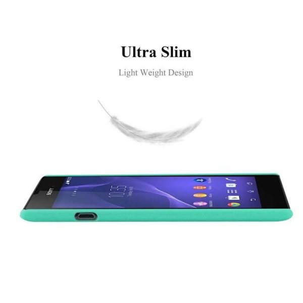 Coque - CADORABO - Sony Xperia T3 - Stötskydd - Frostad Design - Frostig Grön Färg Frostig grön
