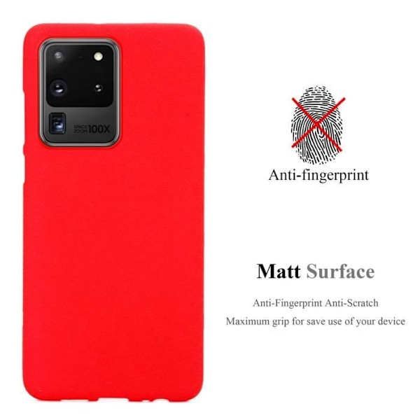 Coque - CADORABO - Samsung Galaxy S20 ULTRA - Silikon TPU - Stöttekrämskydd - Tunn och Lätt Design Frost Röd