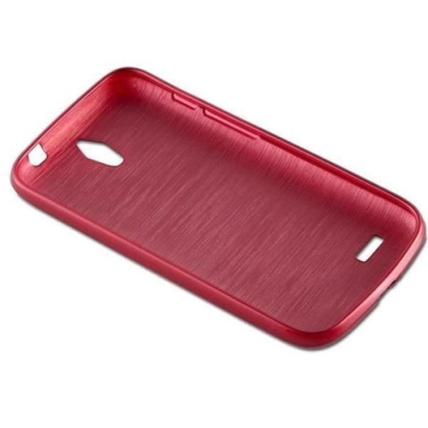 Huawei ASCEND G610 CHERRY RED Fodral Cadorabo DESIGN BORSTAD TPU Silikonskyddsfodral Cover Ultra Slim Bumper
