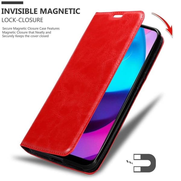 Etui för Motorola MOTO E20 / E30 / E40 Skal i ÄPPLE RÖD Röd
