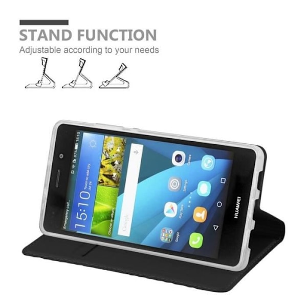 Cadorabo Fodral till Huawei P8 LITE i KLASSIG SVART