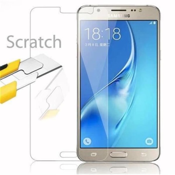 Cadorabo skärmskydd för Samsung Galaxy J5 (6) - 2016 modell 0,3 mm rundade hörn härdat glas HÖG TRANSPARENS Transparent