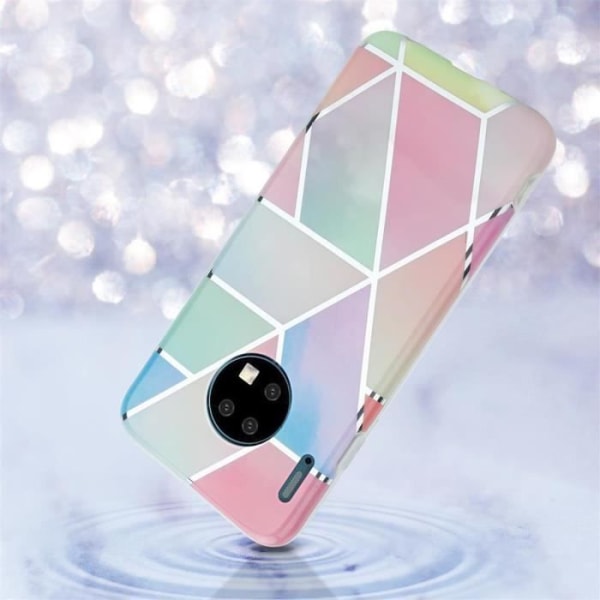 Fodral till Huawei MATE 30 - CADORABO - Rainbow Marble No. 11 - Silikon TPU - Skyddsöverdrag Regnbåge