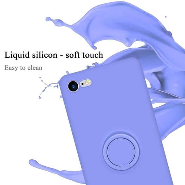 Cadorabo Fodral för Apple iPhone 7 / 7S / 8 / SE 2020 i LIQUID LIGHT VIOLET Skyddsfodral i flexibel TPU silikonring Skal Ljuslila