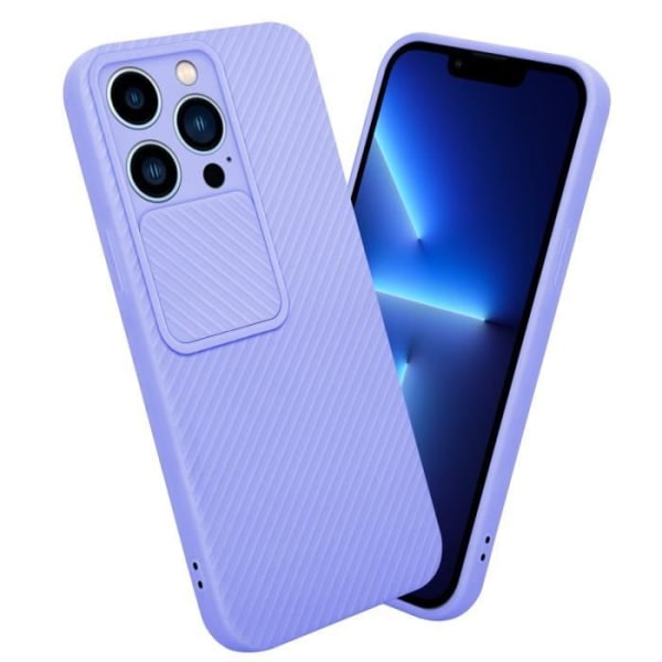 Skyddshölje - CADORABO - Apple iPhone 13 PRO - Silikon TPU - Kamera skydd - Halkskyddande Lila