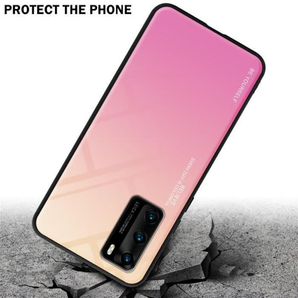 Fodral till Huawei P40 Skal i GUL - ROSA Fodral Skyddsskydd tvåfärgad TPU GUL, ROSA