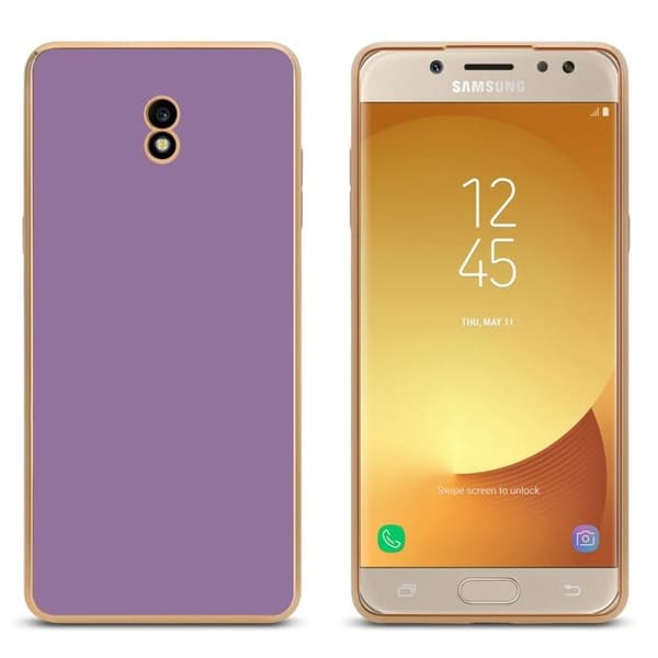 Skydd för Samsung Galaxy J5 2017 Glansig Lila - Guld med skydd för kamera Violett