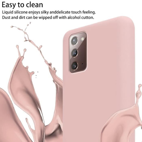 Halsbandsfodral för Samsung Galaxy NOTE 20 Fodral i LIQUID PINK Fodral Modehalsband Moderiktigt fodral Fodral Silikon Justerbar