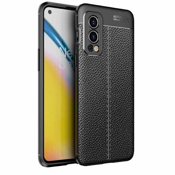 Coque för OnePlus Nord 2 - CADORABO - Djupsvart - TPU-silikon - Lätt skydd - Design i konstläder Djup svart