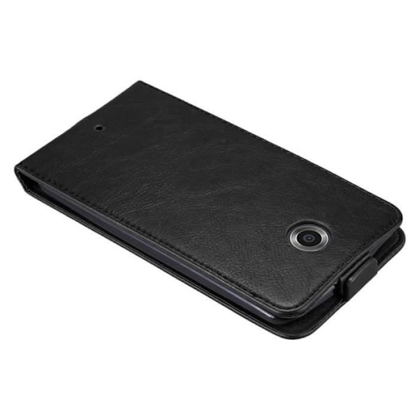 Coque - CADORABO - Motorola NEXUS 6 - Syntetiskt läder - Magnetisk stängning - Komplett skydd Svart