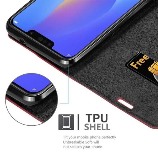 Cadorabo Fodral till Samsung Galaxy J4 PLUS i APPLE RÖTT