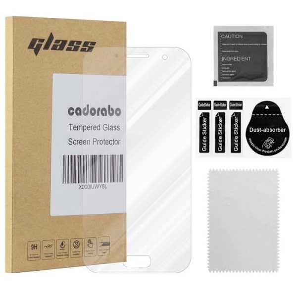 Cadorabo härdat glas Samsung Galaxy A3 2017 (7) Skärmskydd Härdat skydd för display TRANSPARENT Transparent