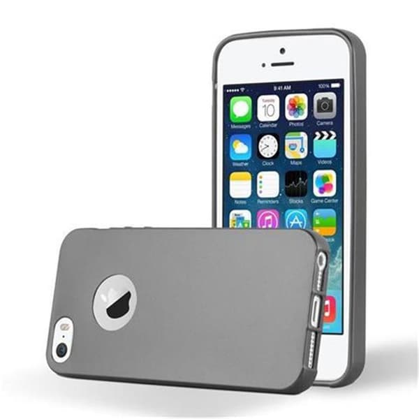 Skyddsfodral för iPhone 5 / 5S / SE 2016 Skyddsfodral i MATTS GRÅ METALLISK design Grå