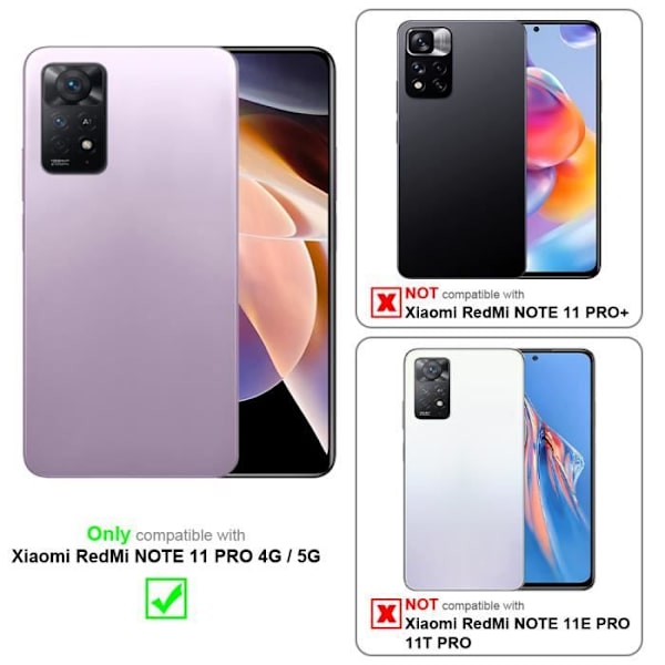 Coque - CADORABO - Xiaomi RedMi NOTE 11 PRO 4G/5G - Skydd 360° - Silikon TPU - Transparent Transparent