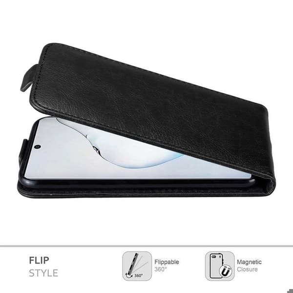 Etui för Samsung Galaxy NOTE 10 Flip Case i SVART NATT Skydd Svart