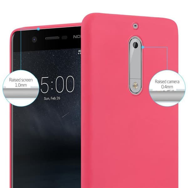 Skyddsfodral för Nokia 5 2017 CANDY RÖD Stötsäker Silikon Röd