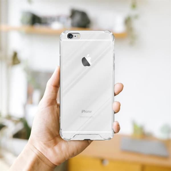 Transparent skal och 2x härdade skyddsglas för iPhone 6 / 6S Vit