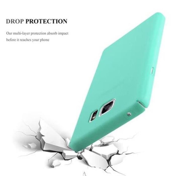 Samsung Galaxy NOTE 5 Fodral FROSTY GREEN Cadorabo DESIGN FROSTY Hard Case Skydd Ultra Slim Bumper Case