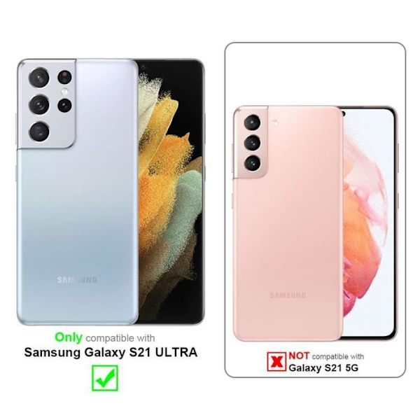 Etui för Samsung Galaxy S21 ULTRA - CADORABO - Röd Metallisk - Silikon TPU - Mjuk Skydd - Matt Design Röd