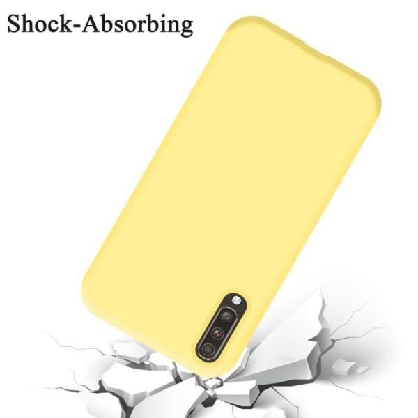 Fodral för Samsung Galaxy A70 / A70s i LIQUID Yellow Cadorabo Cover Silikon TPU