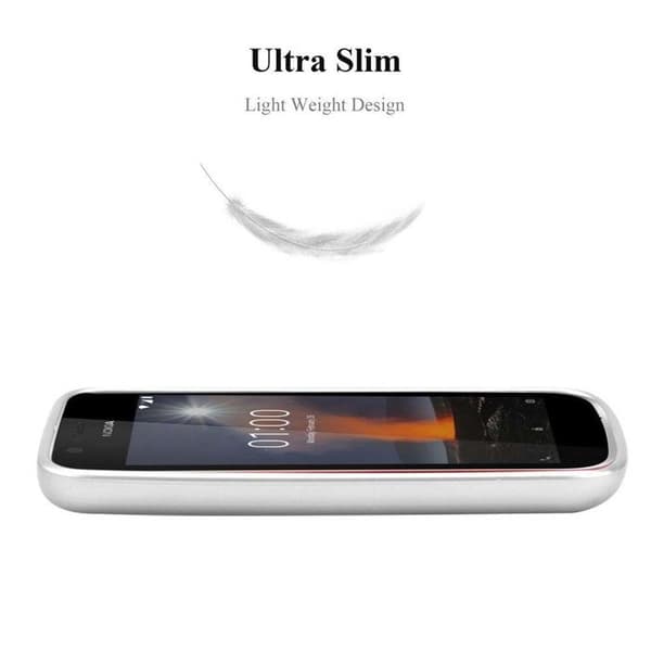 Skyddsfodral för Nokia 1 2018, skyddsfodral i METALLISK SILVER, matt design Grå