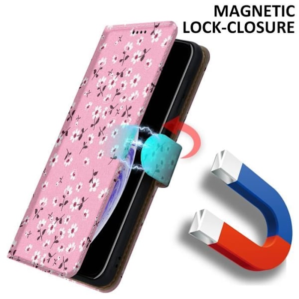 Coque för Apple iPhone X / XS - CADORABO - Etui i Blomregn Nr. 6 - Mjuk - Magnetisk - Svart