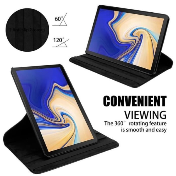 Cadorabo Fodral till Samsung Galaxy Tab S4 (10,5" Zoll) T830 - T835 i svart - UTAN automatisk väckning
