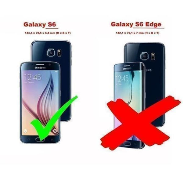 Cadorabo Fodral Samsung Galaxy S6 GRÖN Fodral Fodral Fullt skydd Magnetlås (stöder stativ och kortplats)